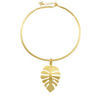 Monstera-Omega Necklace